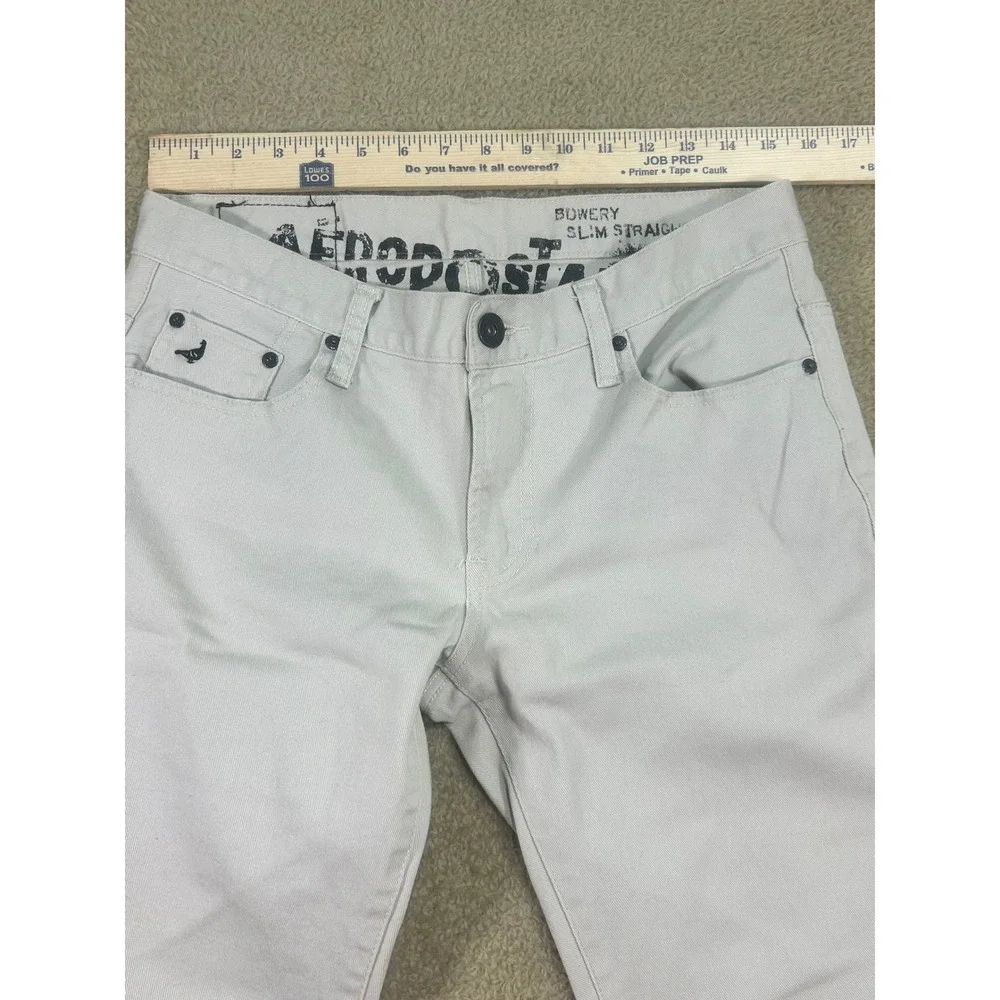 Aeropostale Bowery Slim‎ Straight Mens Light Wash Jeans 32x32